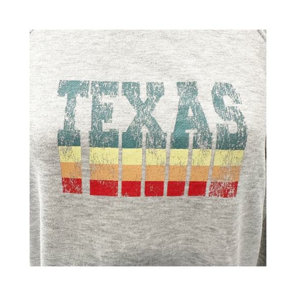 State of Mine TEXAS gray Sweatshirt Top women's SMALL - Picture 2 of 7